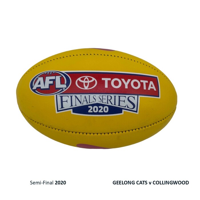 Photo of 2020 Geelong v Collingwood Semi Final Match-Used Ball