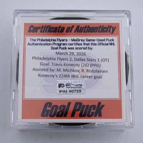 Image of Konecny, Travis - Philadelphia Flyers - March 29, 2026 vs Dallas Stars (Flyers Logo)