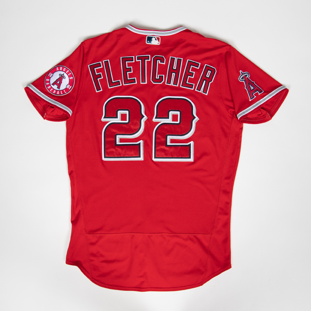 2022 David Fletcher Game Used Red Jersey (7/30 & 8/6/22) Los Angeles