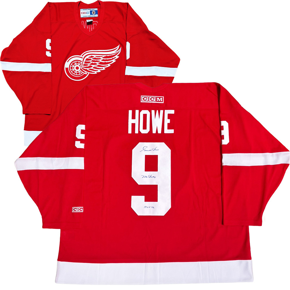 Gordie Howe Autographed Detroit Red Wings CCM Jersey w/MR HOCKEY & HOF Inscription