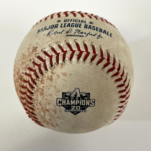 Game-Used 20th Anniversary of World Series Baseball - Abraham Toro-Hernandez Double vs. Tyler Gilbert - Mariners @ D-backs 9/5/2021