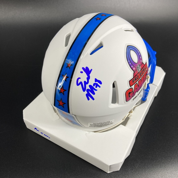 NFL - Saints Erik McCoy Signed Mini Helmet with Pro Bowl Logo