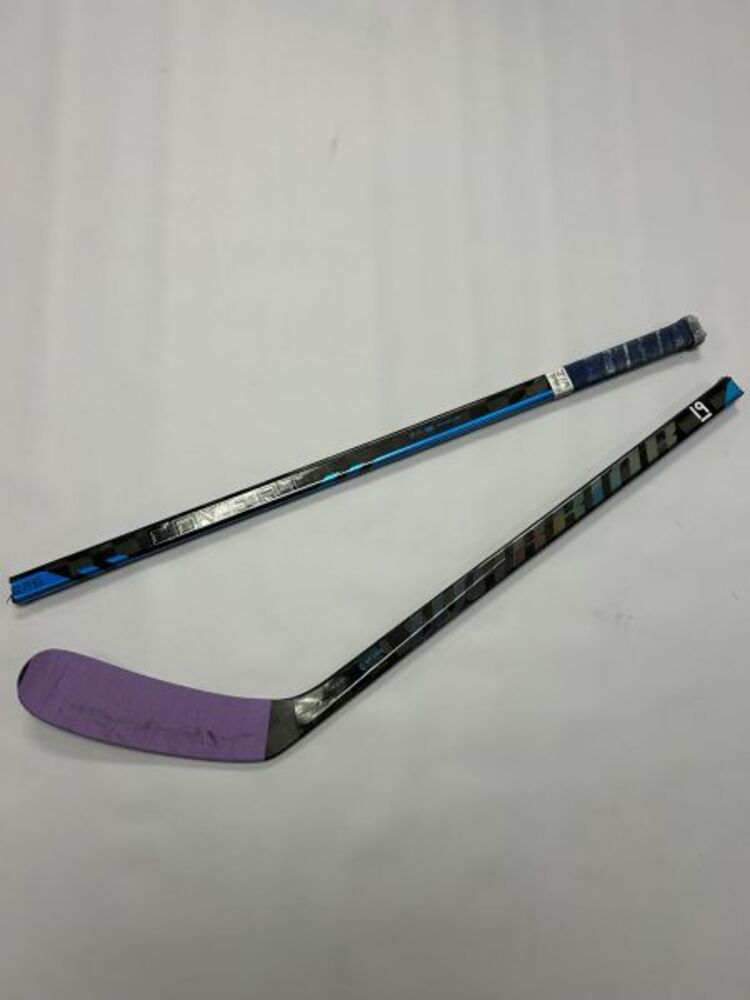 Josh Doan 2025 Buffalo Sabres Hockey Fights Cancer Night Warm Up Used Stick
