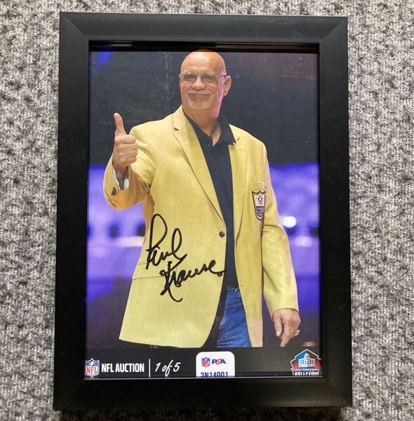 HOF - Vikings Paul Krause NFL Auction Exclusive Signed 5x7 Photo Individ...