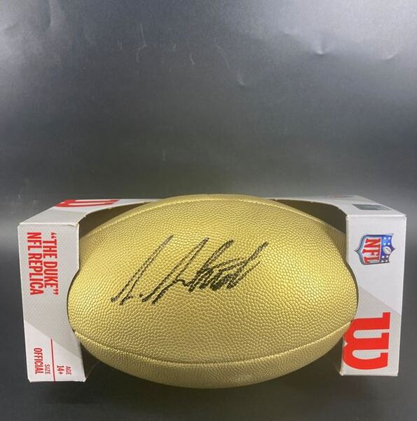 NFL - Bengals Shemar Stewart Signed Gold Composite Football