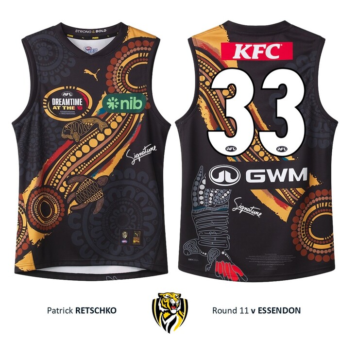 Photo of Patrick Retschko #33 Richmond 2026 Dreamtime Guernsey