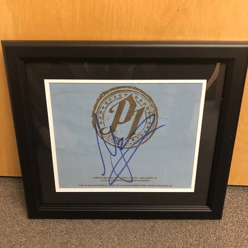 AJ Styles SIGNED & Framed Ring Canvas Plaque