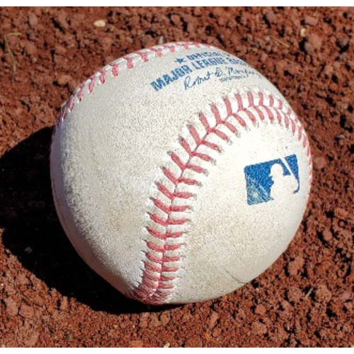 Photo of 2021 Phillies Game-Used Baseball - Zack Wheeler 1st Strikeout of 2021