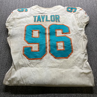 NFL - Dolphins Vincent Taylor Game Used Jersey 2018 Season Size 46