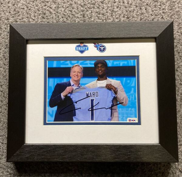 NFL - Titans Cam Ward Signed And Framed 4x6 Draft Photo