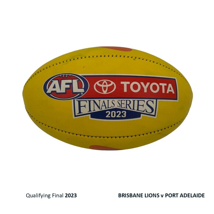 Photo of 2023 Brisbane Lions v Port Adelaide Qualifying Final Match-Used Ball