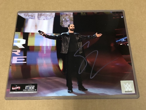 Seth Rollins SIGNED WrestleMania 36 Exclusive Photo (Random Number)