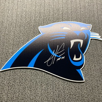 HOF - Panthers Fat Head Foam Core Cut Out Signed by Julius Peppers (Edge...