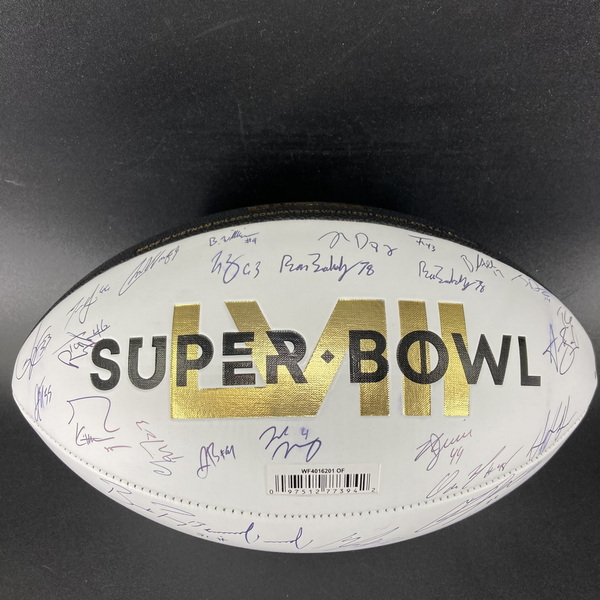 NFL - 49ers Multi Sign Commemorative Super Bowl 58 Football Signed By Ch...
