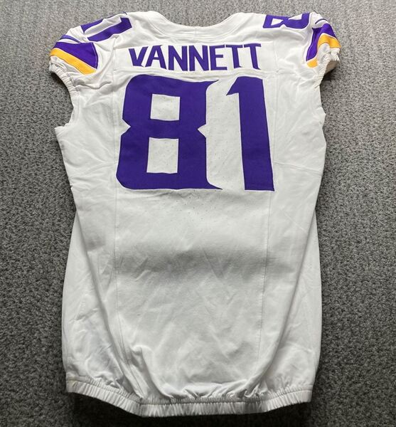 Dublin Games - Vikings Nick Vannett Game Worn Jersey (9/28/2025) Size 44...