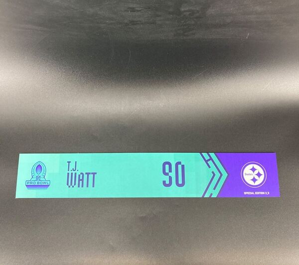 NFL - Steelers TJ Watt Special Edition 2022 Pro Bowl Nameplate 3 of 3
