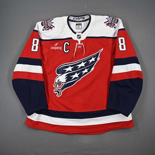 Image of Ovechkin, Alex<br>Third Set 1B - 1,500th NHL Game - 1st Period - Worn Oct. 25, 2025<br>Washington Capitals<br>2025-26<br>#8