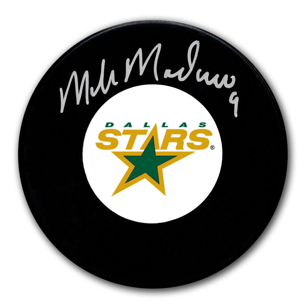 Mike Modano Autographed Dallas Stars Hockey Puck