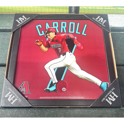 Photo of Corbin Carroll Highland Mint Frame - GU Red Alternate Jersey - DET @ ARI 4/1/26, ATL @ ARI 4/5/26, ARI @ MIL 4/30/26, PIT @ ARI 5/6/26