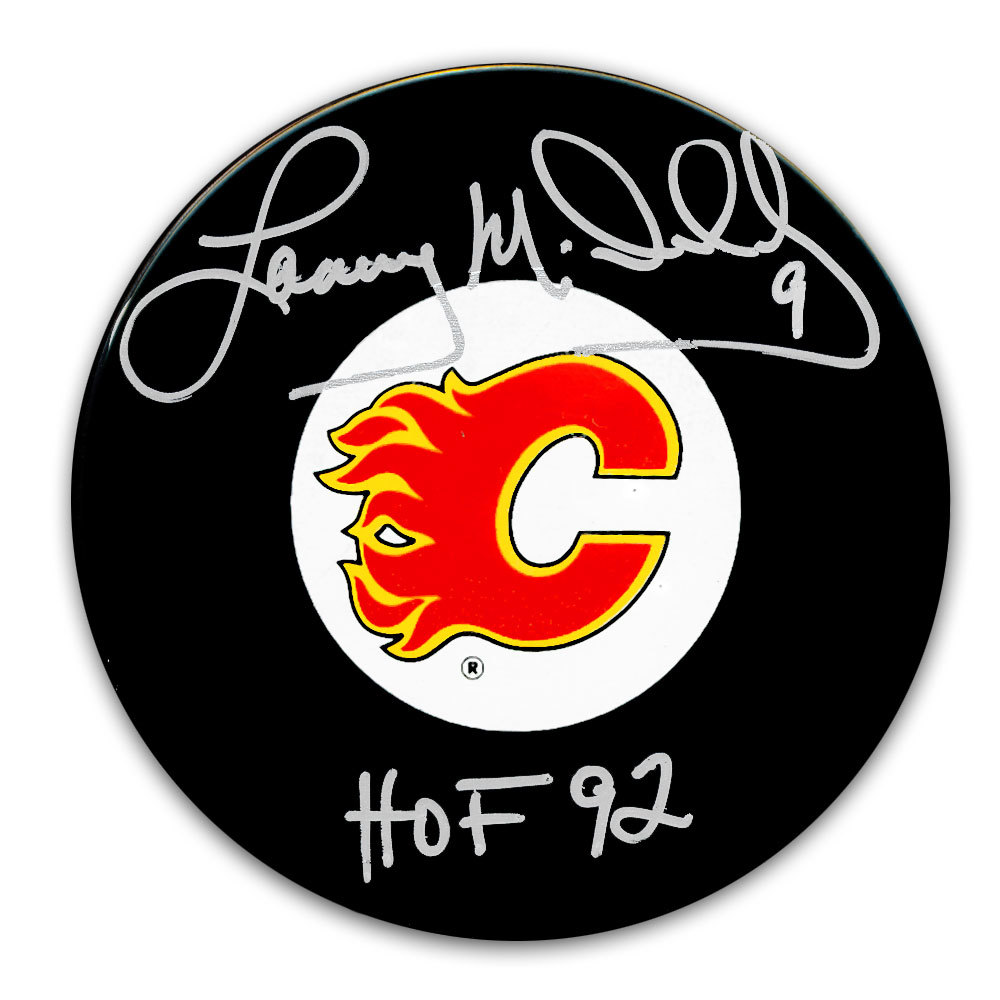 Lanny McDonald Calgary Flames HOF Autographed Puck