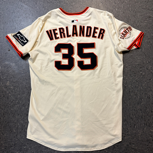 2025 Game Used Jersey - #35 Justin Verlander - Cream Home 