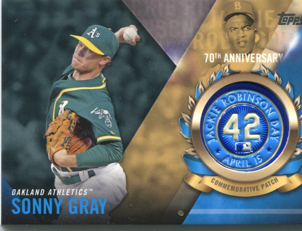 2017 Topps Jackie Robinson Logo Patches #JRPCSG Sonny Gray