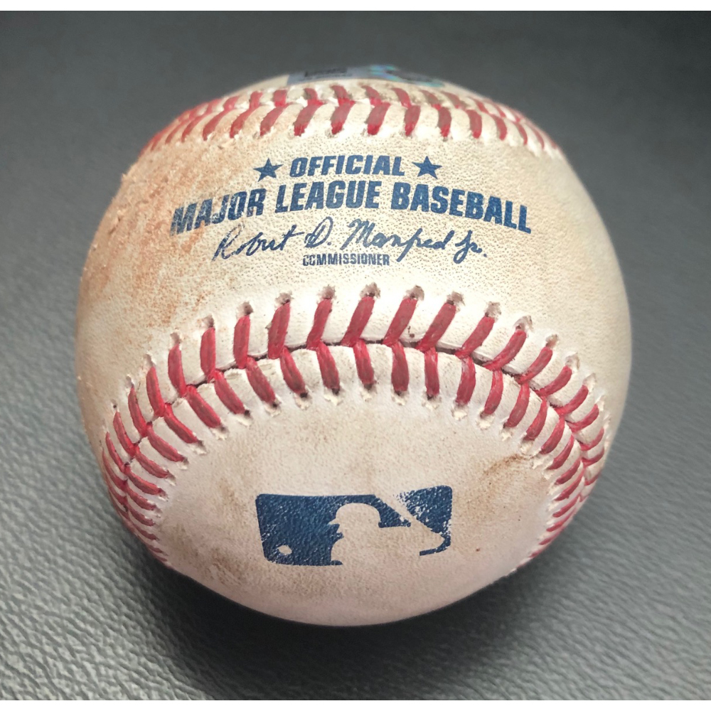 Game Used Baseball Pitcher Justus Sheffield (1st Career Win) to David