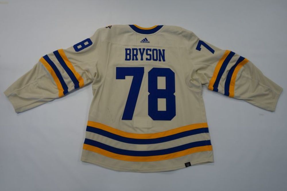 Jacob Bryson 2022 Buffalo Sabres Heritage Classic Jersey and Pant Shell