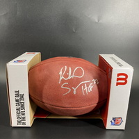 HOF - Patriots Richard Seymour Signed Authentic Football with HOF 22 Ins...