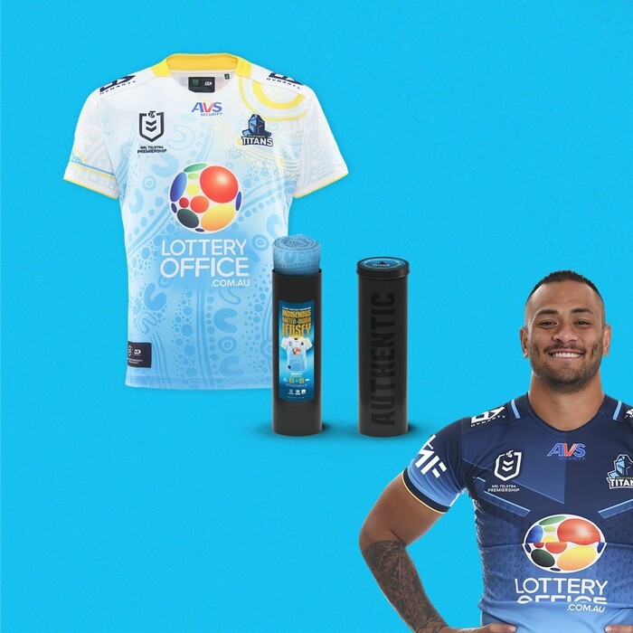 Photo of Phillip Sami #3 2025 Gold Coast Titans Indigenous Jersey 