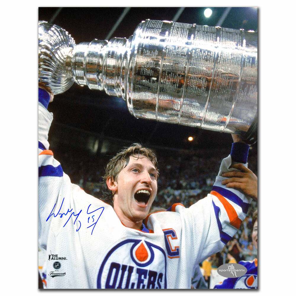 Wayne Gretzky Edmonton Oilers 1984 Stanley Cup Autographed 8x10
