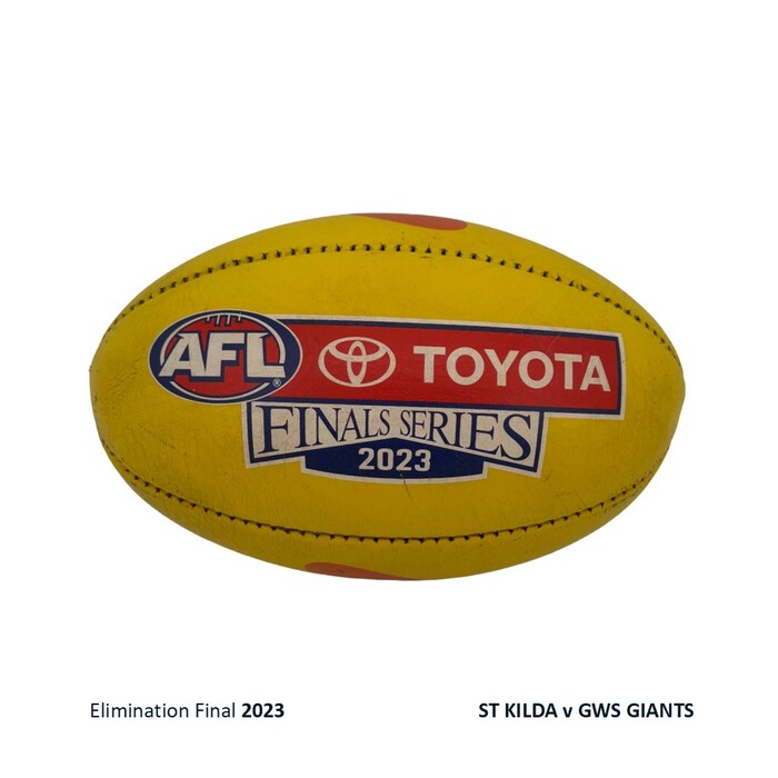 Photo of 2023 St Kilda v GWS Elimination Final Match-Used Ball