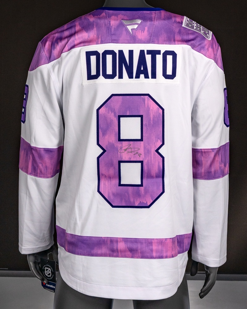 Ryan Donato Autographed Hockey Fights Cancer Jersey - Chicago Blackhawks