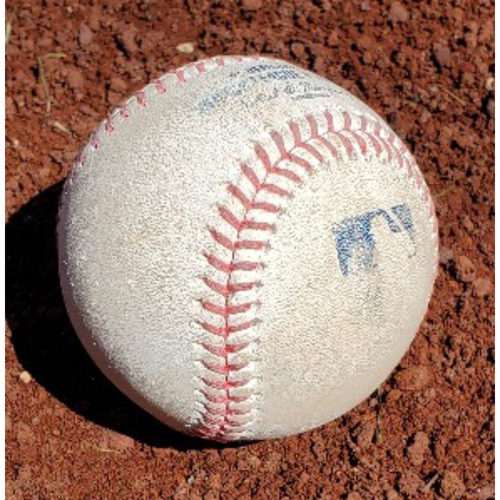 Photo of 2021 Phillies Game-Used Baseball - Francisco Lindor Walk (First Time On-Base with Mets)
