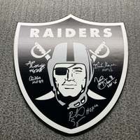 HOF - Raiders Fat Head Foam Core Cut Out Signed by Fred Biletnikoff, Tim...