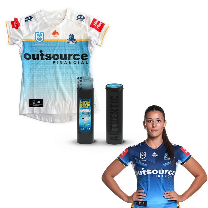 Photo of Shaylee Bent #12 2025 Gold Coast Titans Assistance Dogs Australia Match-Worn Jersey