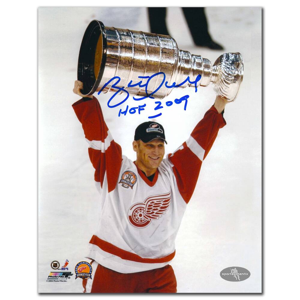 Brett Hull Detroit Red Wings 2002 Stanley Cup Autographed 8x10 Photo