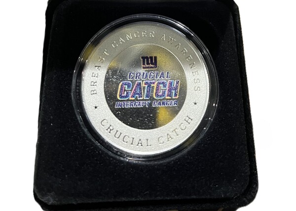 Giants Game Issued Crucial Catch Flip Coin 