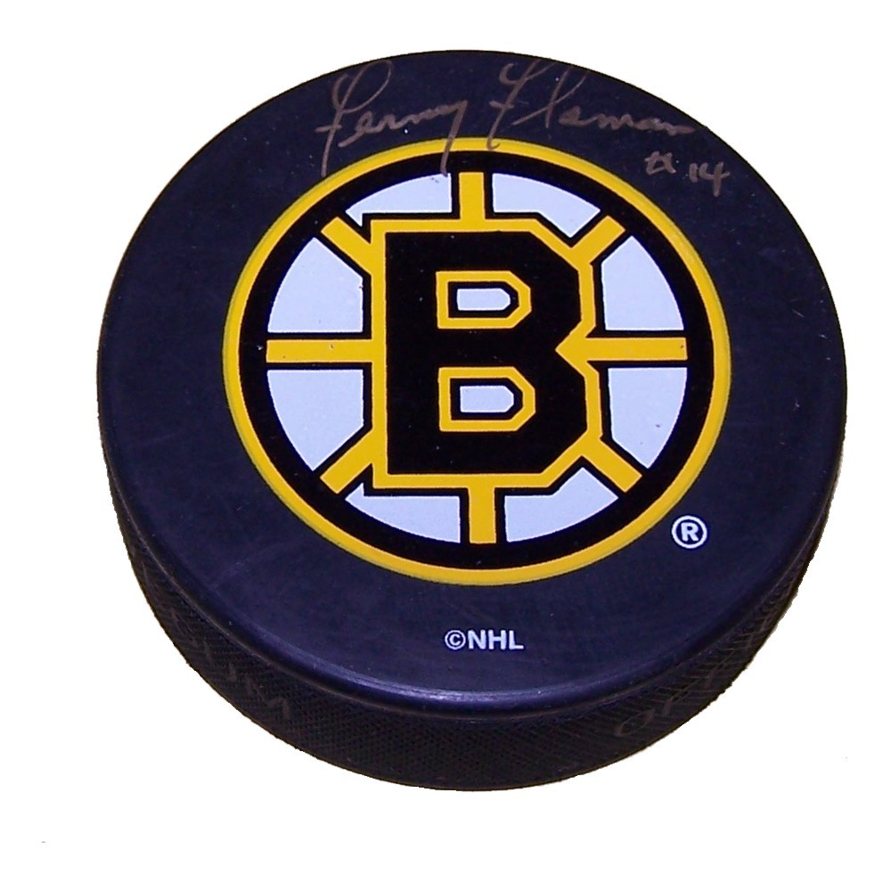 Fernie Flaman (deceased) Autographed Boston Bruins Puck