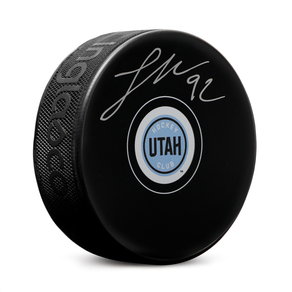 Logan Cooley Autographed Utah Hockey Club Hockey Puck