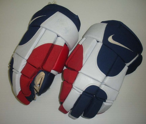 Image of Fleury, Theo<br>Nike Gloves<br>New York Rangers<br>1999-00<br>#14