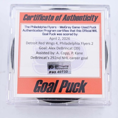 Image of DeBrincat, Alex - Detroit Red Wings - April 2, 2026 at Philadelphia Flyers (Flyers Logo)