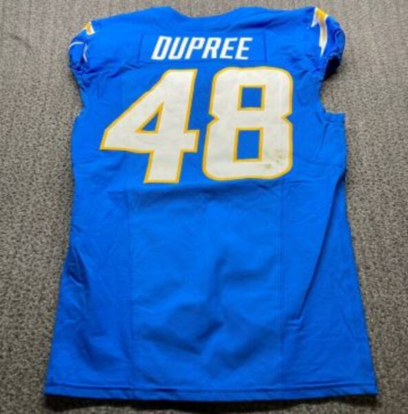 Sao Paulo Game - Chargers Bud Dupree Game Worn Jersey (9/05/2025) Size 4...