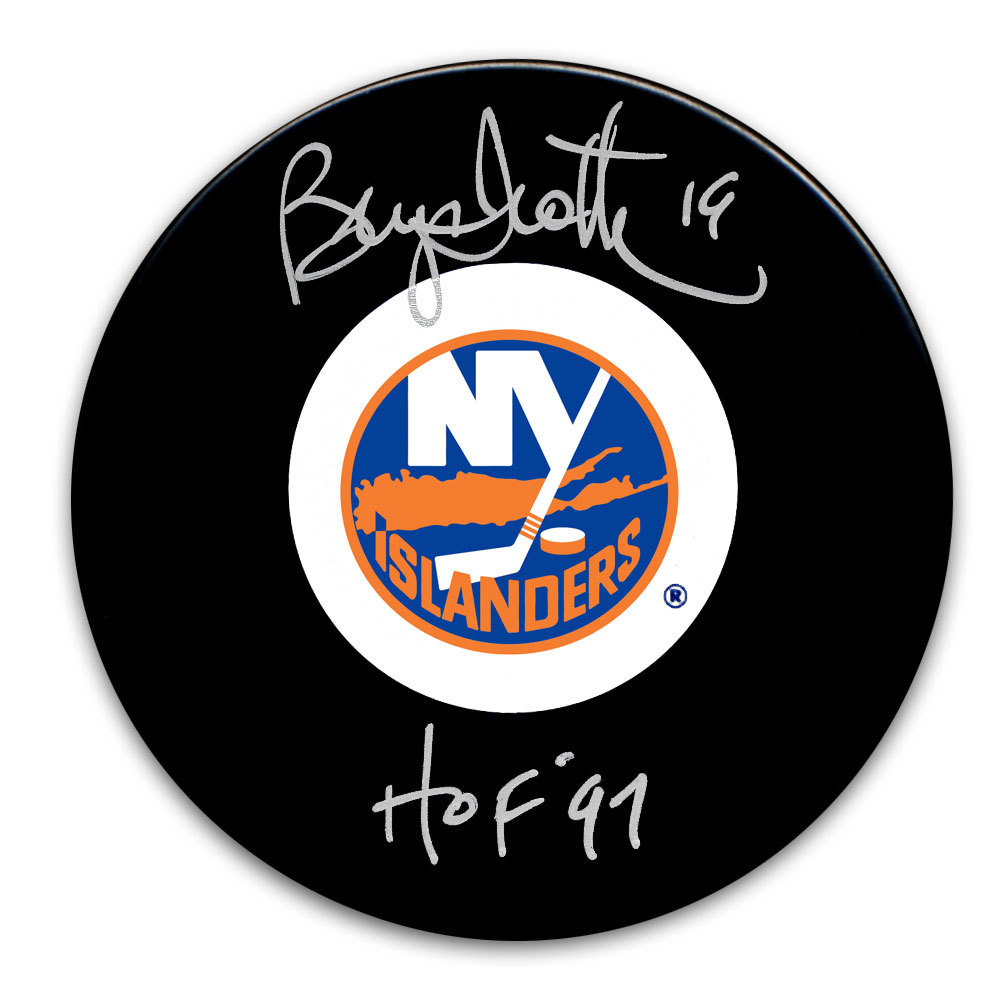 Bryan Trottier New York Islanders HOF Autographed Puck