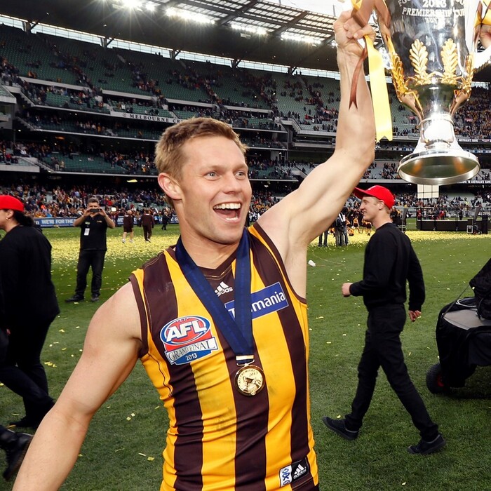 Photo with Sam Mitchell and all 13 Premiership Cups Wednesday 7 August