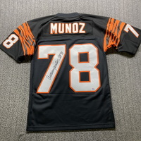HOF - Bengals Anthony Munoz Signed Mitchell and Ness Jersey with HOF 98 ...