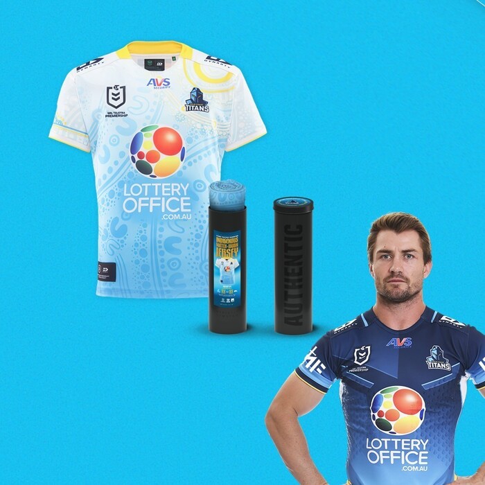 Photo of Kieran Foran #6 2025 Gold Coast Titans Indigenous Jersey 