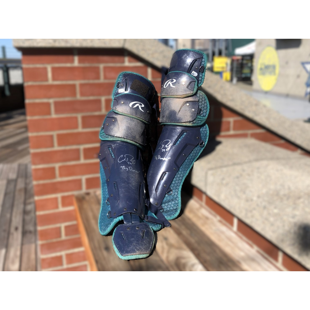 Mariners Care Foundation: Cal Raleigh Autographed Game-Used Shin Guards ...