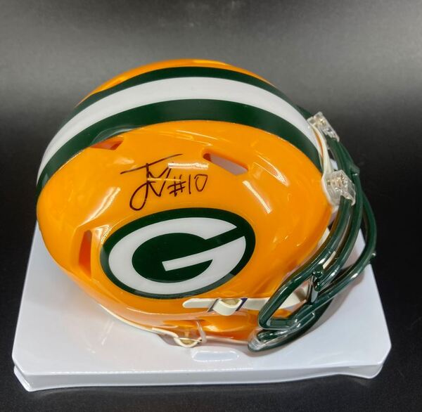 NFL - Packers Jordan Love Signed Mini Helmet
