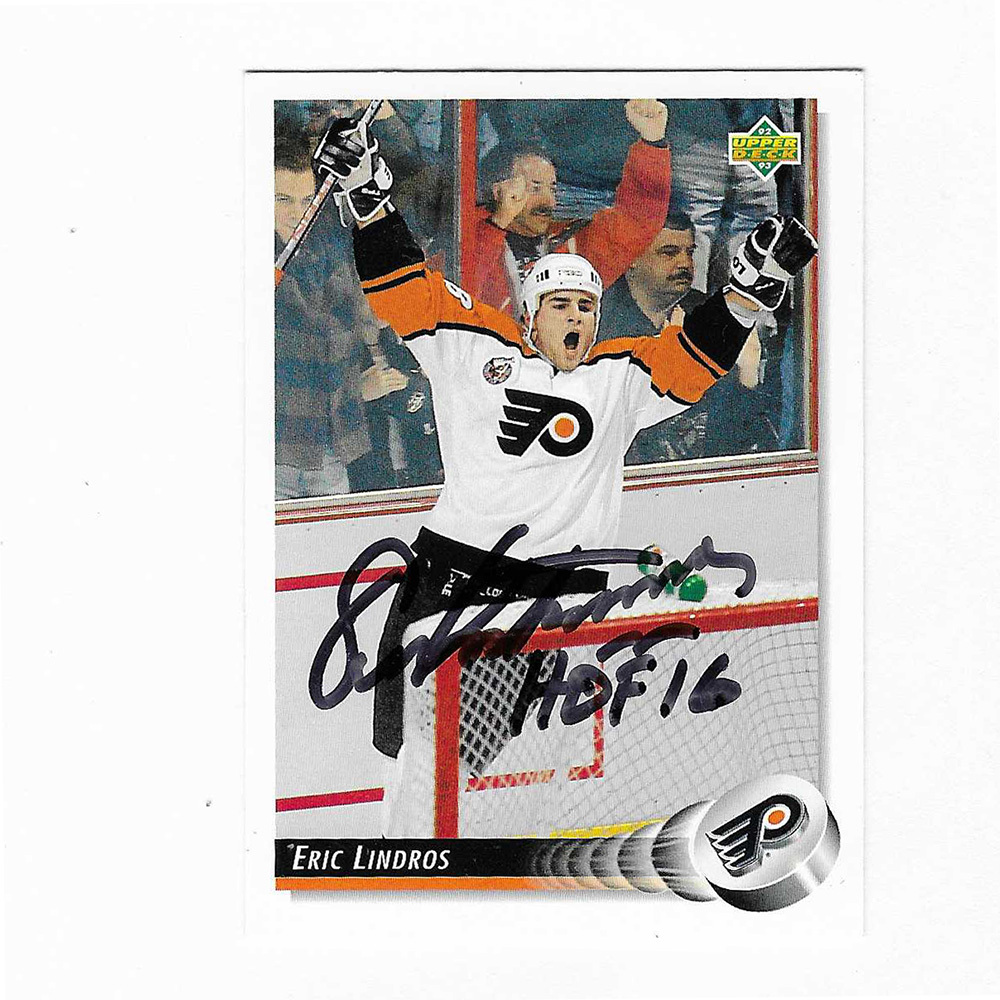 Eric Lindros Autographed 1992-93 Upper Deck Hockey Card